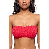 JENNY JEN Women's Amber Bandeau Bra with Adjustable Straps, Unpadded & Unlined Wireless Tube Top Bralette, Everyday Lingerie