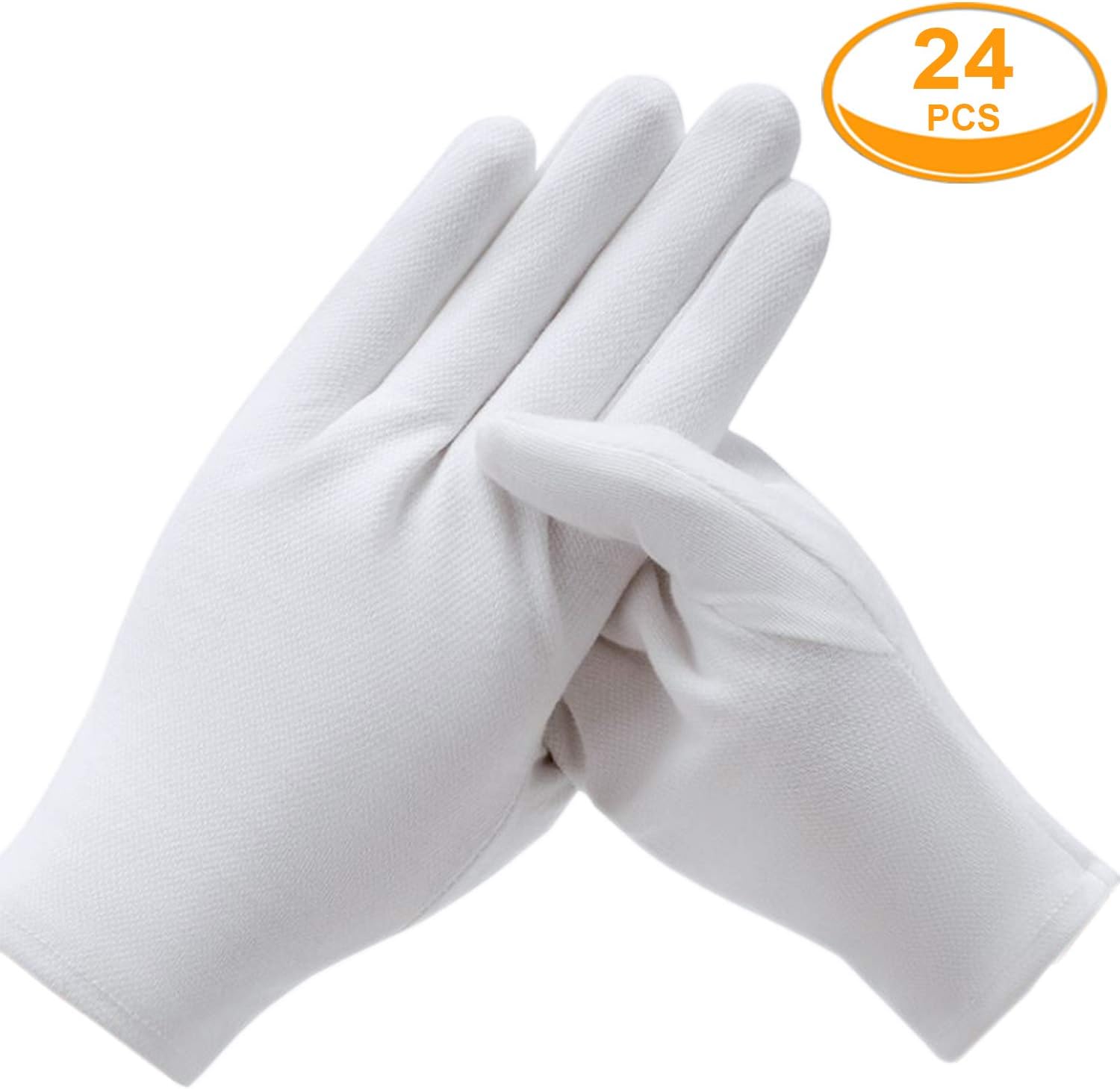 12 Pairs White Gloves for Dry Hands, SPA Gloves Inspection Gloves - - 