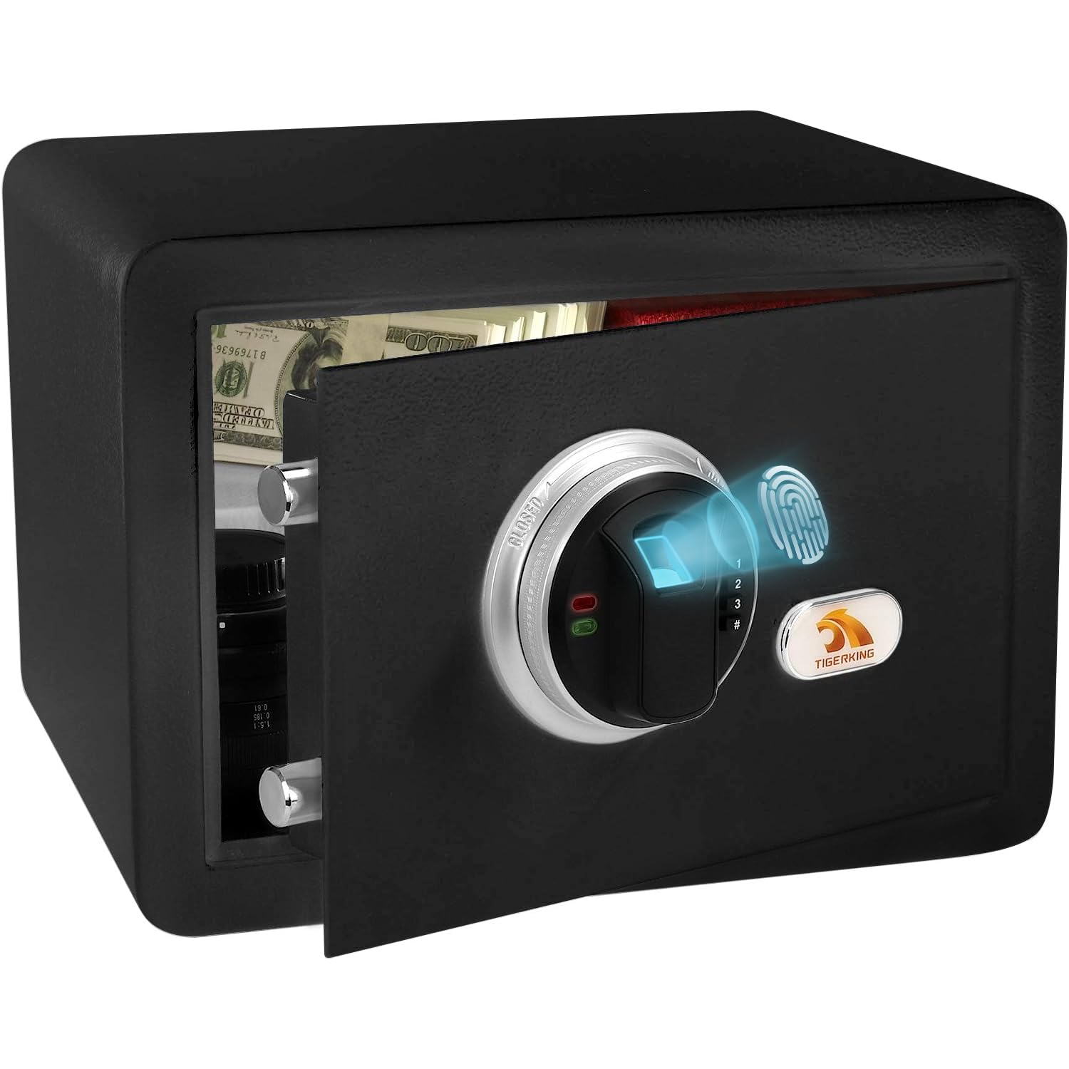 Photo 1 of TIGERKING Security Fingerprint Biometric Safe Digital Safe for Home, Office- Black