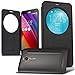 Zenfone 2 Case, NuNu Asus Zenfone 2 Flip Case CONCRETE GREY with Circle Smart Window Support Function For Asus Zenfone 2