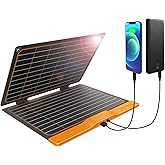 FlexSolar 20W Solar Panel Charger 5V USB-A USB-C Output Portable Foldable Small Power IP67 Waterproof Camping Backpacking Hik