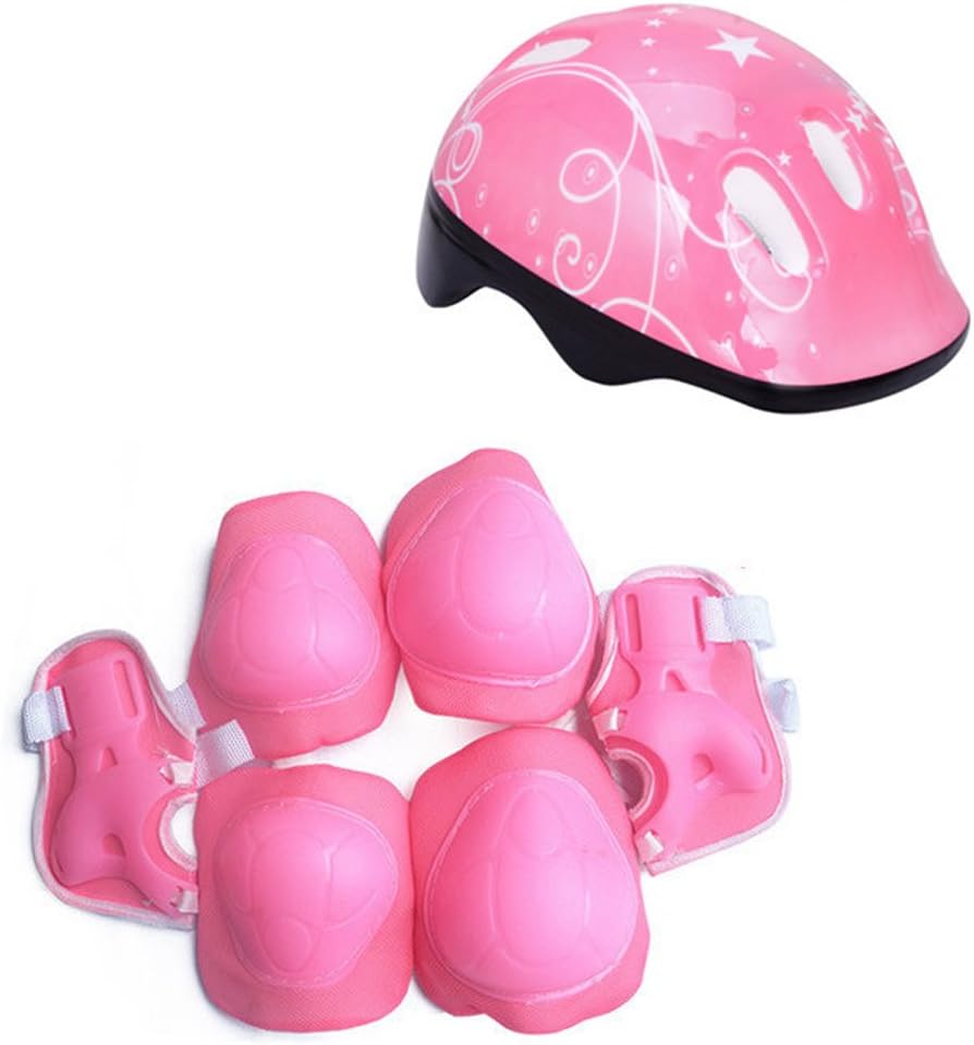 Kids Protective Gear Set, Children Skate Helmet Knee Pads Elbow Pads Wrist Guards for Skateboard Bike Cycle Roller Skating and Stunt Scooter 3-14 Years Old Boys Girls