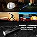 5 Modes XMLT6 LED 900 Lumen Bright Tactical Portable Waterproof Zoomable Adjustable Flashlight with Rechargeable 18650 Lithium Ion Battery Charger for Outdoors Home Emergency Gift-Giving (2-pack)