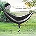 HODGSON Camping Hammock XL Double Hammock with Heavy Duty 14 Loops Tree Straps & Air Pillow, Portable Parachute Nylon Hammock for Backpacking, Travel, 118” x 78” (Black)