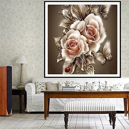 Mingo 5D DIY Diamond Painting Rhinestone Flowers of Crystals Embroidery Kits Arts, Crafts & Sewing Cross Stitch