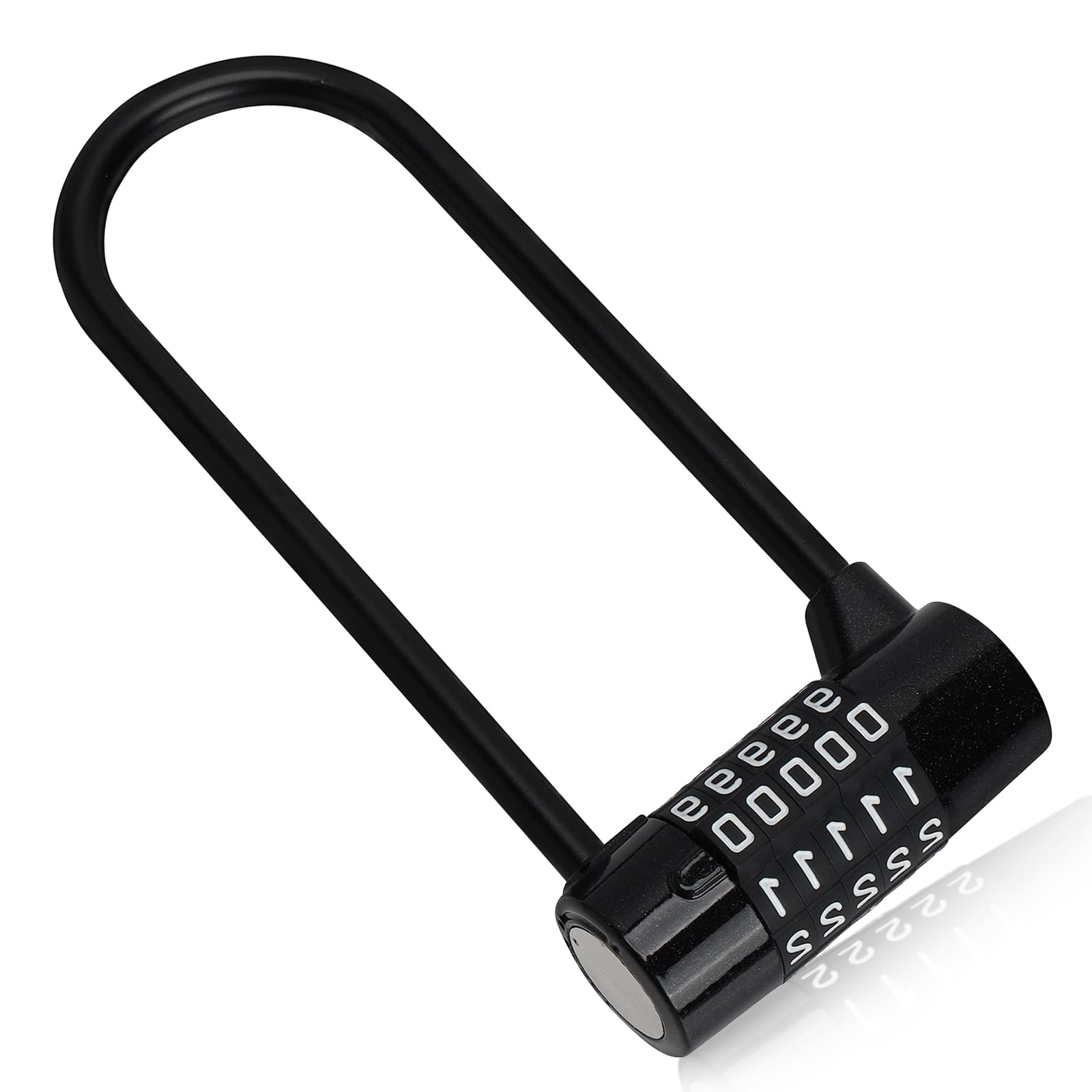HEITAOZHUANYING 1Pcs 5-Digit Combination Padlock Resettable Padlock, 7mm Shackle Dia, Long Padlock for Bicycles, Gates, Gym, School, Shed, Toolbox Locker.