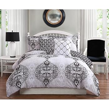 Amazon.com: PH 4 Piece Full-Queen Red/Black Comforter Set