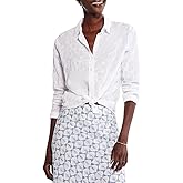 NIC+ZOE Womens Embroidered Sky Shirt