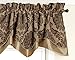 Renaissance Home Fashion Darby Layered Scalloped Valance with Cording, Gold, 50 by 17-Inch