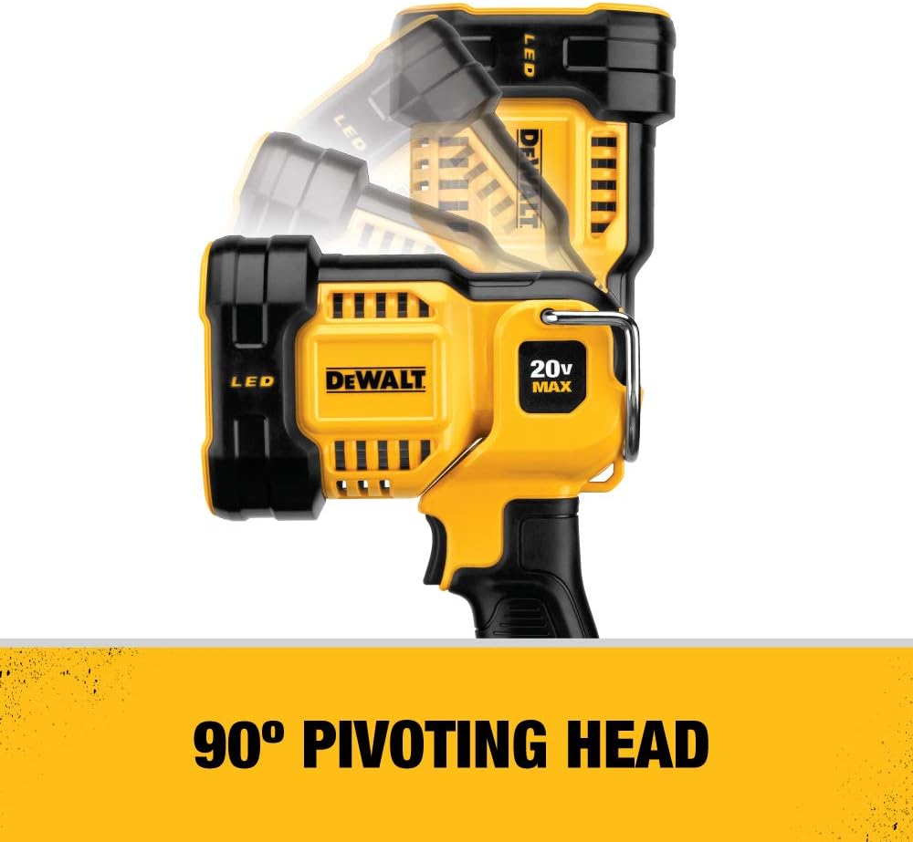DEWALT 20V MAX LED Work Light, Pivoting Head (DCL043) - - 