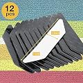 THINK ART Rug Grippers-12pc Premium Large Size Anti Curling Carpet Tape Rug Gripper, Ultra Stop Non-Slip Rug Pad Rug Gripper Pads Anti Curling Anti Slip for Corners and Edges Renewable