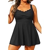 Aqua Eve Plus Size Swim Dress - Two Piece Tankini Tummy Control Bathing Suit with Shorts 2025 Swimsuit