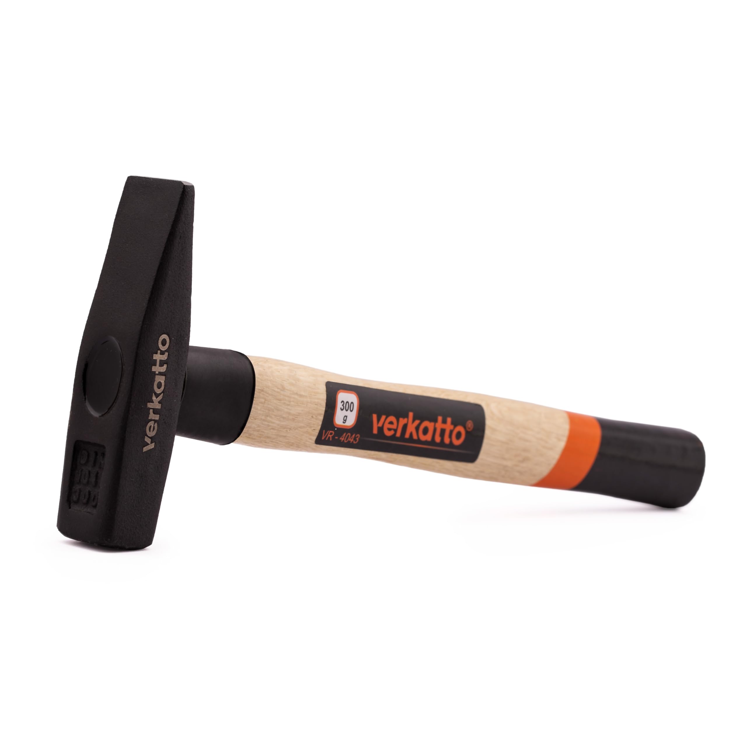 Mivos Engineer's Hammer 300 g with Forged Hammer Head and Wooden Handle - Engineer's Hammer 300 g Head Weight - Tool for Locksmiths - Steel Hammer - Workshop Hammer - DIN 1041