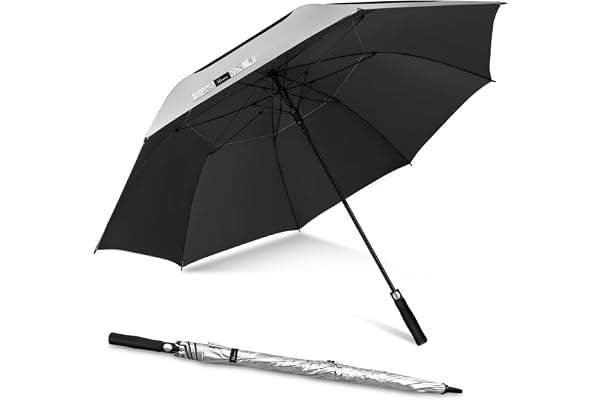 NINEMAX Golf Umbrella UV Protection, 68 Inch Sun Umbrellas UV Blocking UPF 50 for Rain Windproof Aut