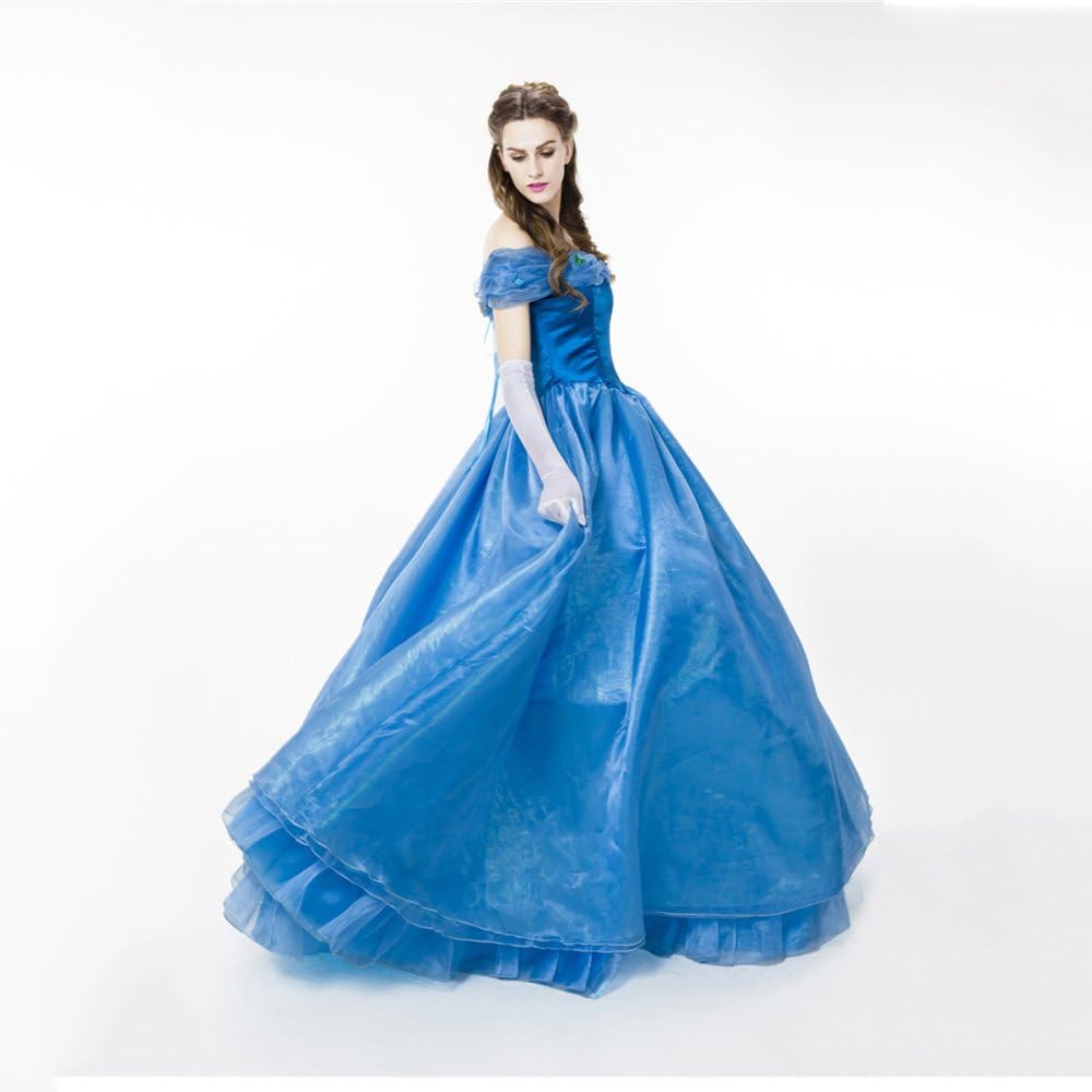Amazon ハロウィン衣装 シンデレラドレス 女性用 ディズニー プリンセス コスチューム コスプレ キャンギャル 変装 仮装 宴会 ドレス ハロウィン Cinderella コスプレ衣装 シンデレラ 大人用 コスプレ 仮装 通販