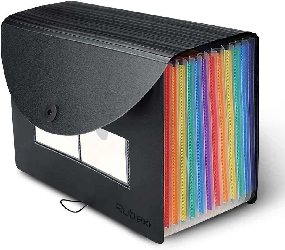 Accordian File Organizer, Expanding File Folder, File Folder Organizer, Paper Organizer Folder, File Organizer Box, File Organizer, Paper Bill Receipt Organizer fits A4 Letter Size (12 Pockets) : Office Products