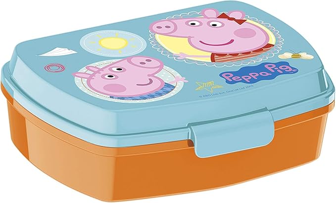 Javoli Peppa Pig Brotdose Lunchbox mit Peppa Wutz - ideal für die Pause in Kindergarten und Vorschule - Brotdose mit Praktisc