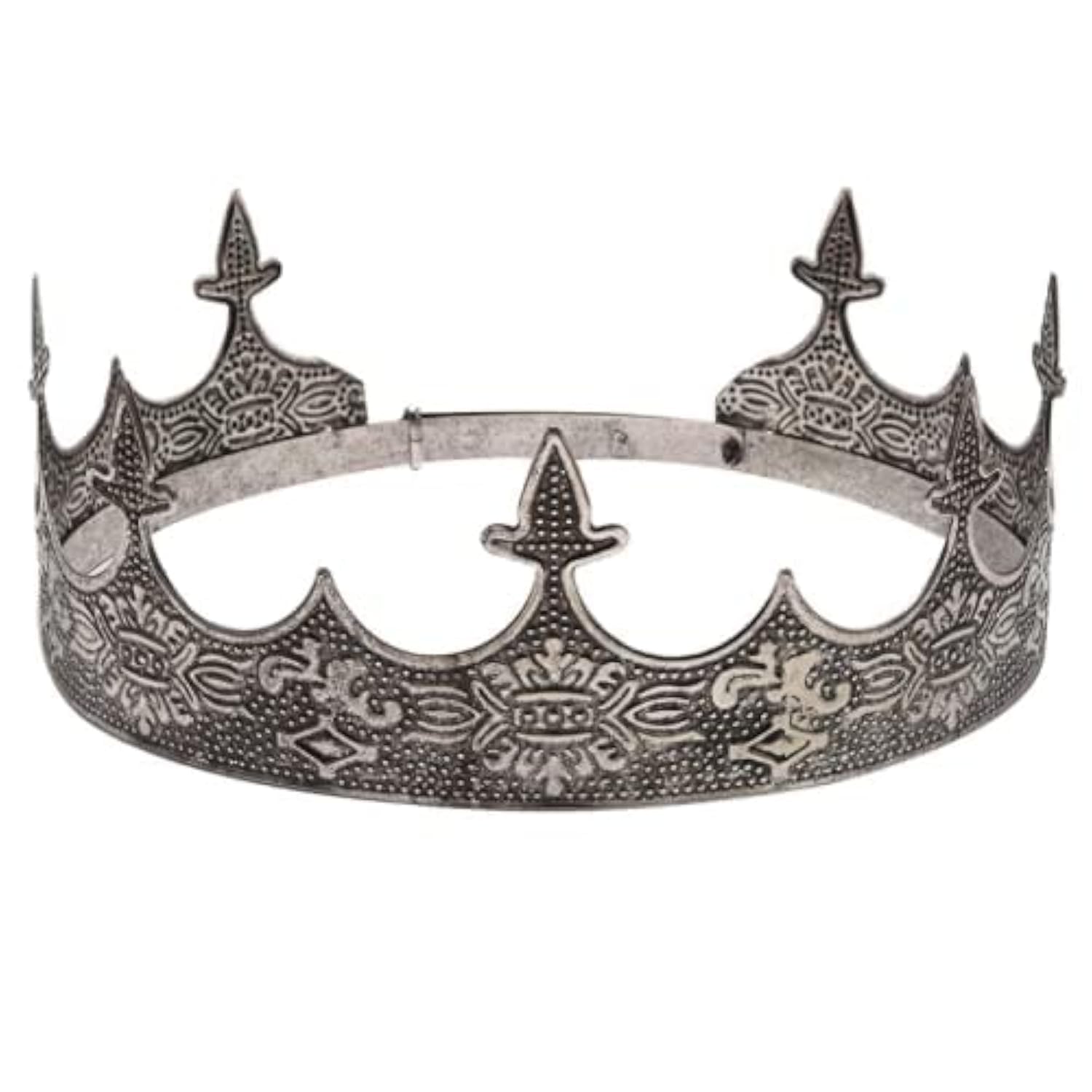 Crown Hair Jewelry Royal King Diadem Men Metal Big Tiaras For Halloween Costume