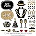 Big Dot of Happiness 2025 Gold New Year's Eve Photo Booth Props, 2025 New Year's Eve Party Props Kit, New Year's Eve Party Supplies, 20 Count