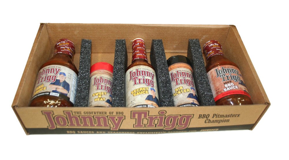 Johnny Trigg BBQ Pitmasters Champion Sauces and Rubs Gift Set Pork