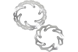 Coimoviol 260MM 220MM Front Rear Brake Disc Rotor 2PCS Compatible with KTM 125 250 350 450 500 1994-2022, Husqvarna 125-501 FE/TE/FC/TC/TX/FX, Husaberg 125-570 TE, Motorcycle 10.2" 8.6" Brake Disc