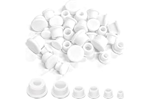30Pcs Salt and Pepper Stoppers Plugs, 6 Sizes of Silicone Plugs, Replacement Flexible and Reusable Bottle Stoppers for a Secu