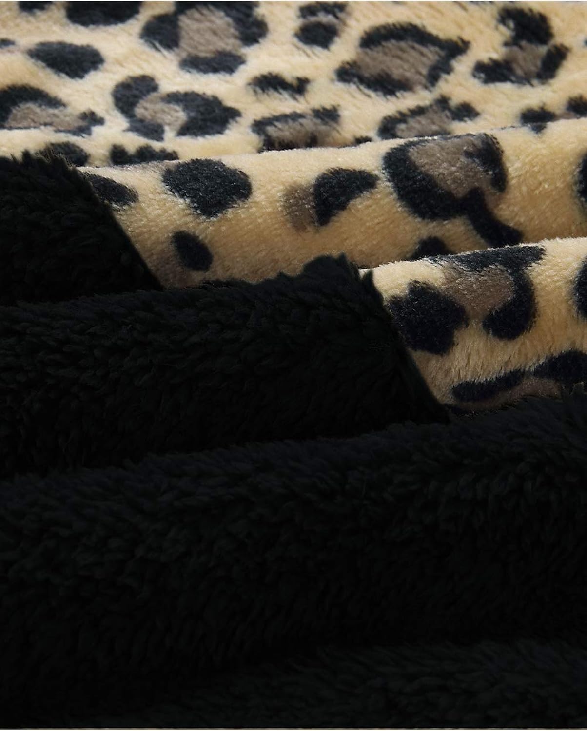 FUPHINE Womens Leopard Sherpa Pullover Hoodie with Pockets Warm Fuzzy Fleece Sweatshirt Fluffy Coat Outwear at  Women’s Clothing store