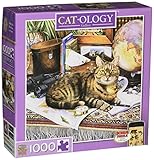 MasterPieces Cat-O-logy Gulliver Square Jigsaw Puzzle, Art by Geoffrey Tristram, 1000-Piece