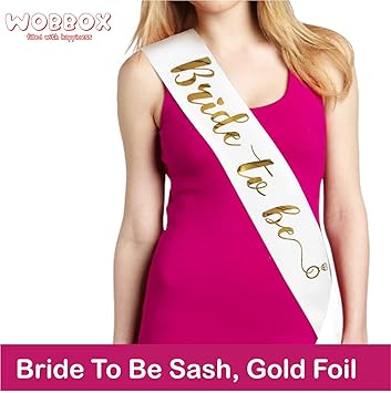 Buy Wobbox Bride To Be Satin Sash Bachelorette Party Bridal Shower