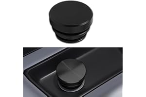 KUTYUN Car Cigarette Lighter Plug Cover, Aluminum Cigarette Lighter Socket Cover Cap, Universal Waterproof Dustproof Plug Cover Fit for Car Power Port Outlet with Standard 12 Volt Power Source (Black)