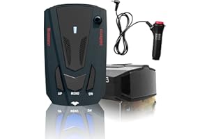 WATUTU Driving Aids for Cars, New RadarrDetectors with Long Range Detection, Mute Memory, Led Display, City/Highway Mode, Ideal Gifts V7 for Cars (Black)