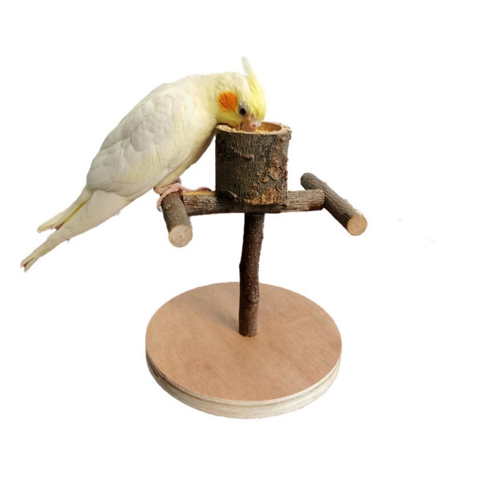 Lulullaby Bird Play Stand, Wooden Parrot Playground Gym, Budgie, Cockatoo, Lovebird, For Small to Medium Bird Breeds