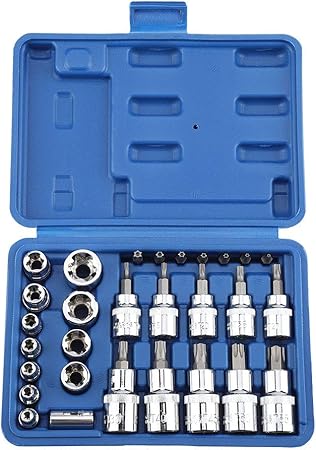 Lot De 29 Douilles Torx Torx Avec Embouts Torx Males Et Femelles Et Embouts E T Amazon Fr Bricolage