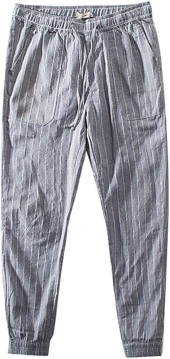 mens linen striped pants