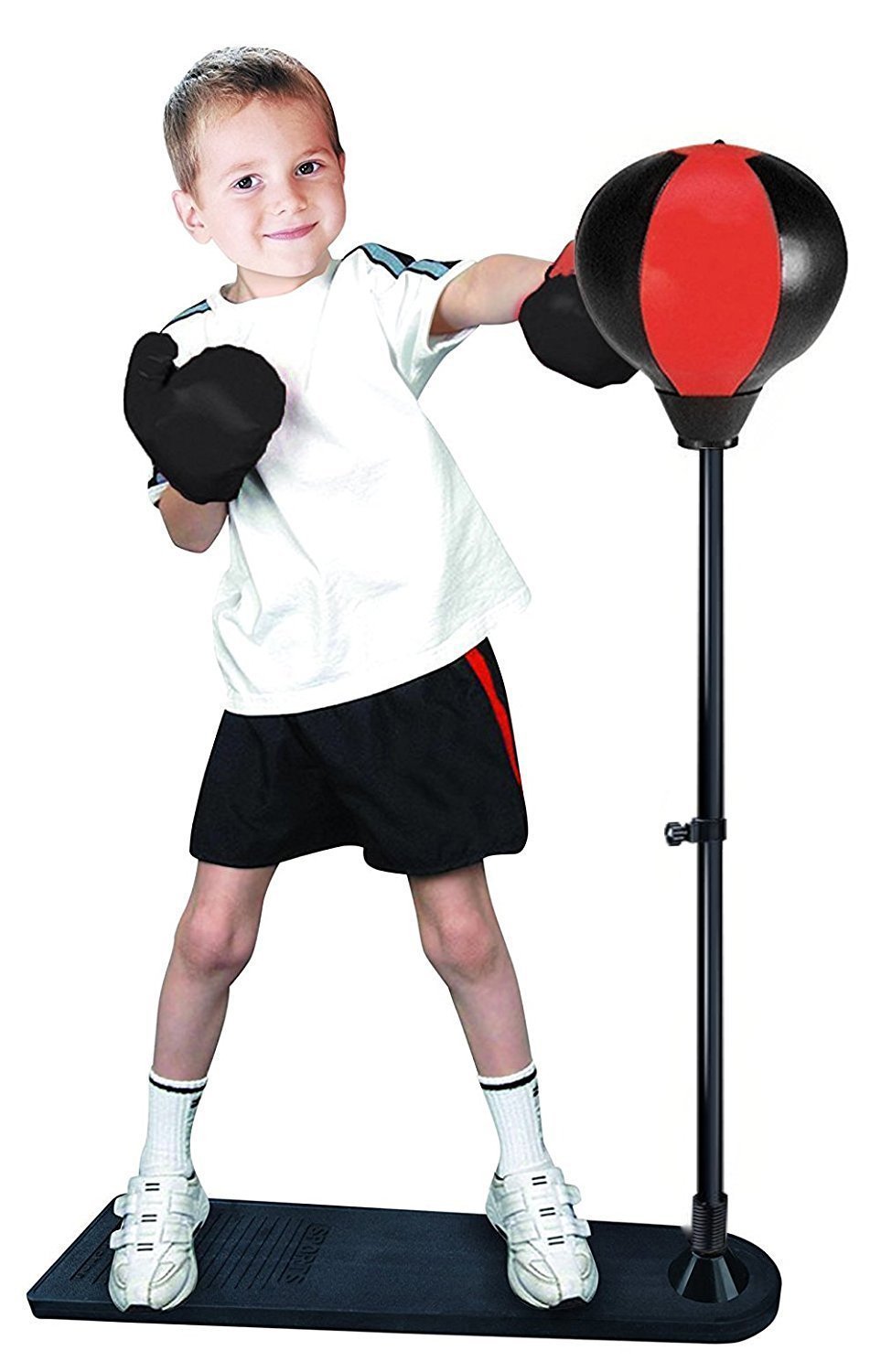 Pelota de Boxeo WoBoSen Bola de Perforación con Soporte y Guantes Altura