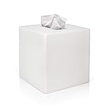 bUnusual White Tissue Box Cover - Modern Tissue