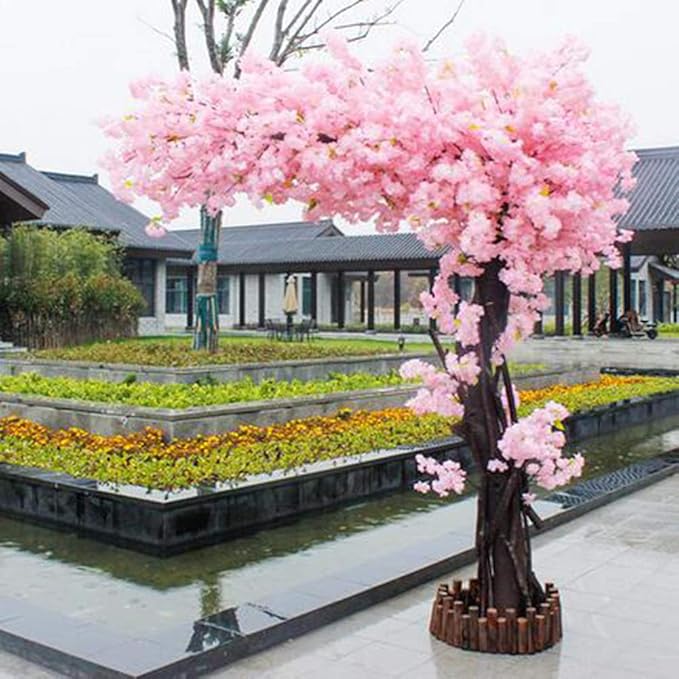 Artificial Cherry Blossom Trees Pink Fake Sakura Flower for