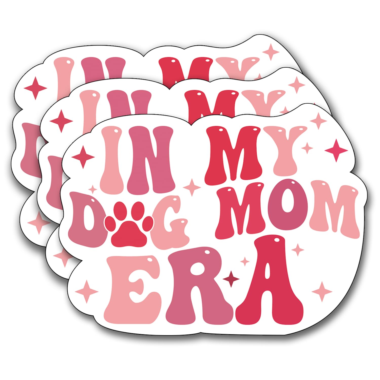 Photo 1 of (3Pcs) in My Dog Mom Era Sticker, Decal Gifts Mom Decorate Books Laptop Phone Water Bottles Kindles Stickers Tumbler Sticker Waterproof Vinyl Decorate Sticker 3" Inch