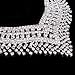 FUMUD Wedding Cz Crystal Rhinestone Tassels Statement Necklace and Earrings Jewelry Sets for Brides