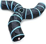 Bemodst S-Type Cat Tunnel 2/3/4 Way Collapsible Maze Small Animal Toy