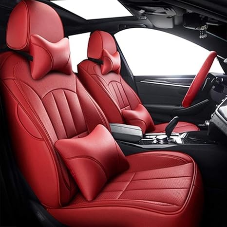 Amazon Co Jp Xiangshan 車の座席 フロントとリアpuレザーカーシートカバーにジャガーxf Xe Xj F Pace F Type ブランド企業のソフトカーアクセサリーカーステッカー Color Name Wine Red Luxury ホーム キッチン