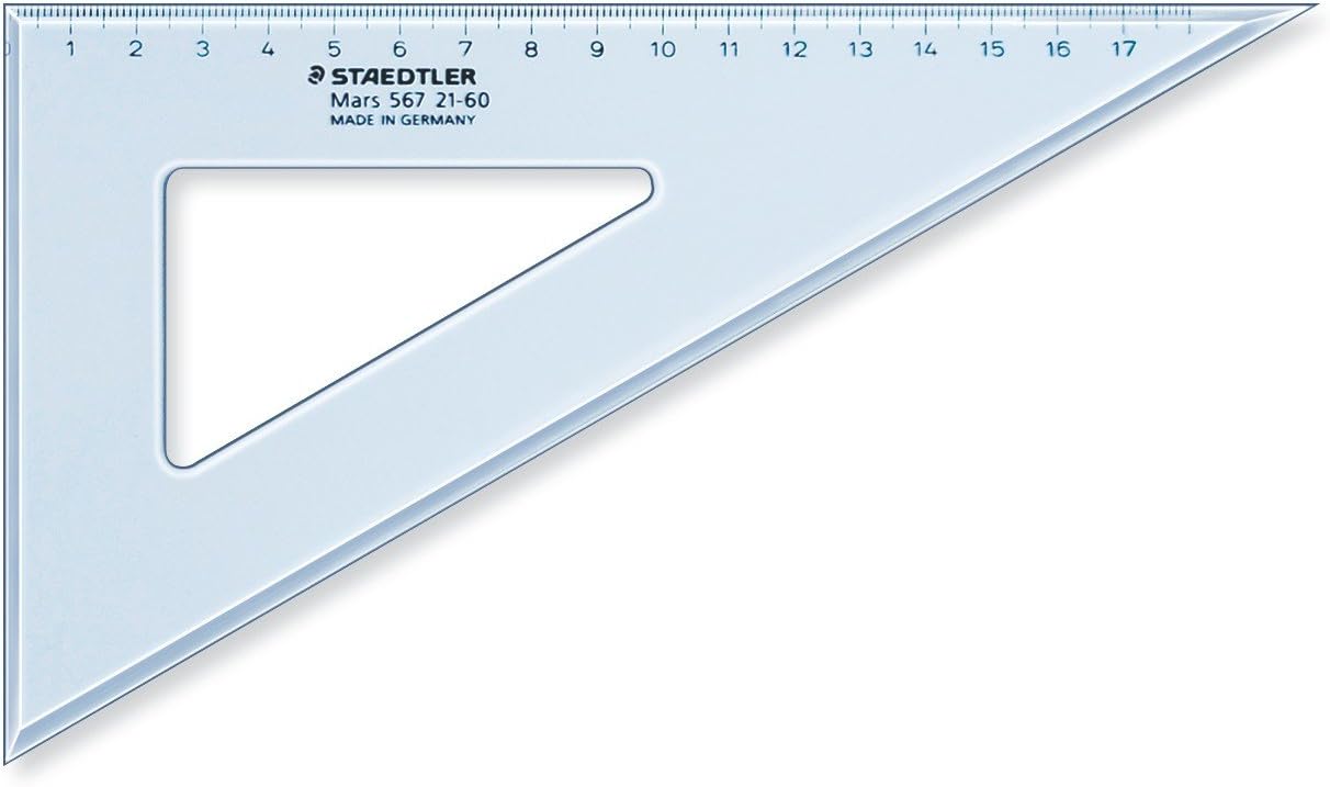 Staedtler Mars 567 21-60 Set Square 20 cm 60/30 Degree - Blue, Translucent Blue, 21 cm - Image 3