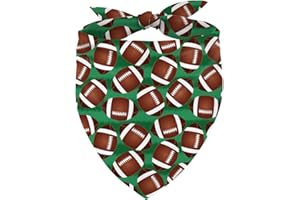 Nepnuser American Football Dog Bandana Touch Down Rugby Game Day Sports Themed Party Adjustable Triangle Bibs Scarf Accessori