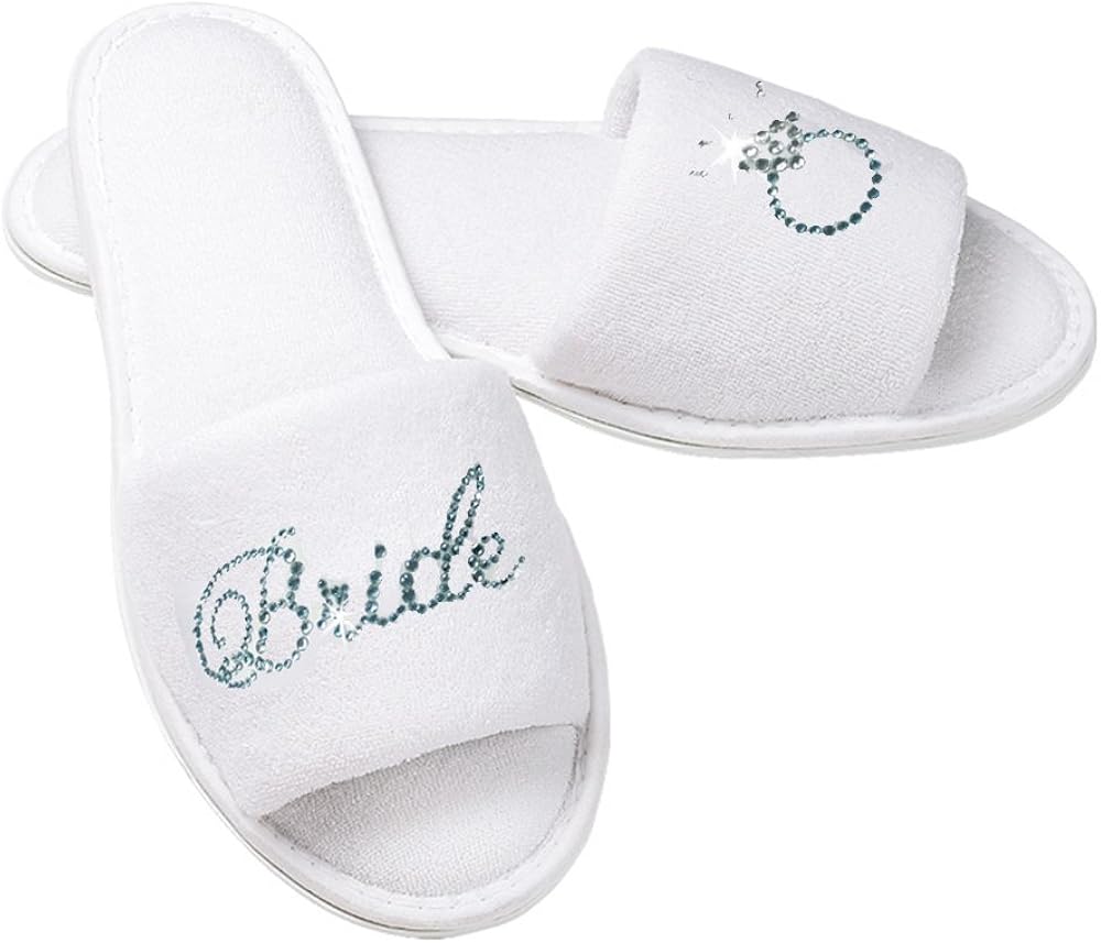white terry cloth slippers