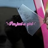 I'm Just A Girl Car Decal Pink Girly Bookish Stickers Aesthetic Funny Humor Decals Car Window Accessories Inspiration Feminist Vinyl Waterproof 6 Inches Bumper Sticker Gift for Mom Dad