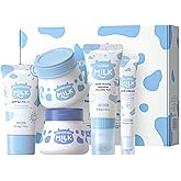 Skincare Gift Set for Women, Milk Skin Care Sets - 5PCS Skincare Essentials Set with Eye Cream, Cleanser, Face Cream Sunscreen, Cream for Teenage Girl Women Beauty Skin Care Gift Set