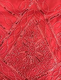 Uniq Sense xs-4xl Vestidos Gatsby con cuello en V para mujer Roaring 20s - Vestidos vintage inspirados en lentejuelas con cuentas