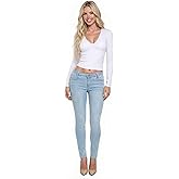 Hybrid & Compan Women's High‑Rise Push‑Up Shaping Stretch Denim Skinny Jeans