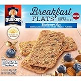 Quaker Breakfast Flats, Blueberry, Breakfast Bars, 5 Packets Per Box (Pack of 8)