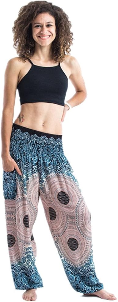 Pantalones de Yoga de Linterna de Cintura Suelta de ImpresióN ...